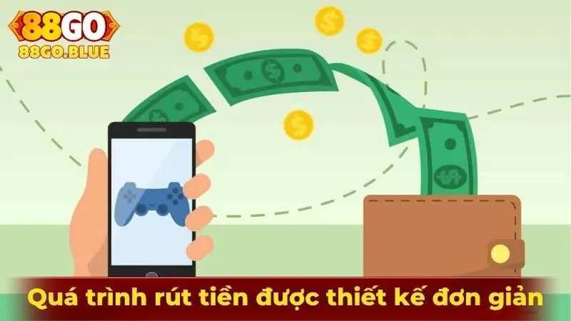 Quá trình rút tiền được thiết kế đơn giản